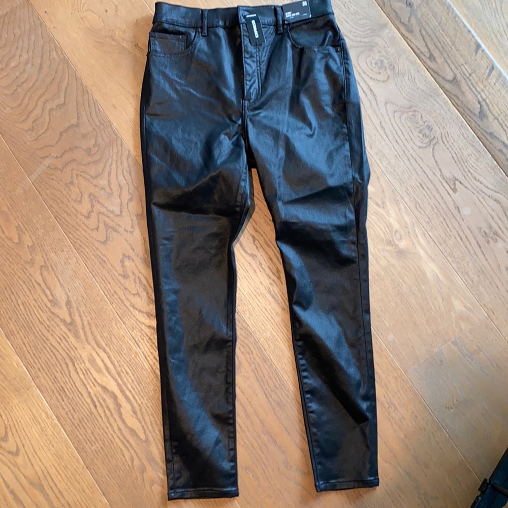 NWT coated skinny high rise pants 8R